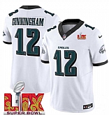 Men & Women & Youth Philadelphia Eagles #12 Randall Cunningham White 2025 Super Bowl LIX Patch New F.U.S.E. Vapor Limited Stitched Jersey,baseball caps,new era cap wholesale,wholesale hats
